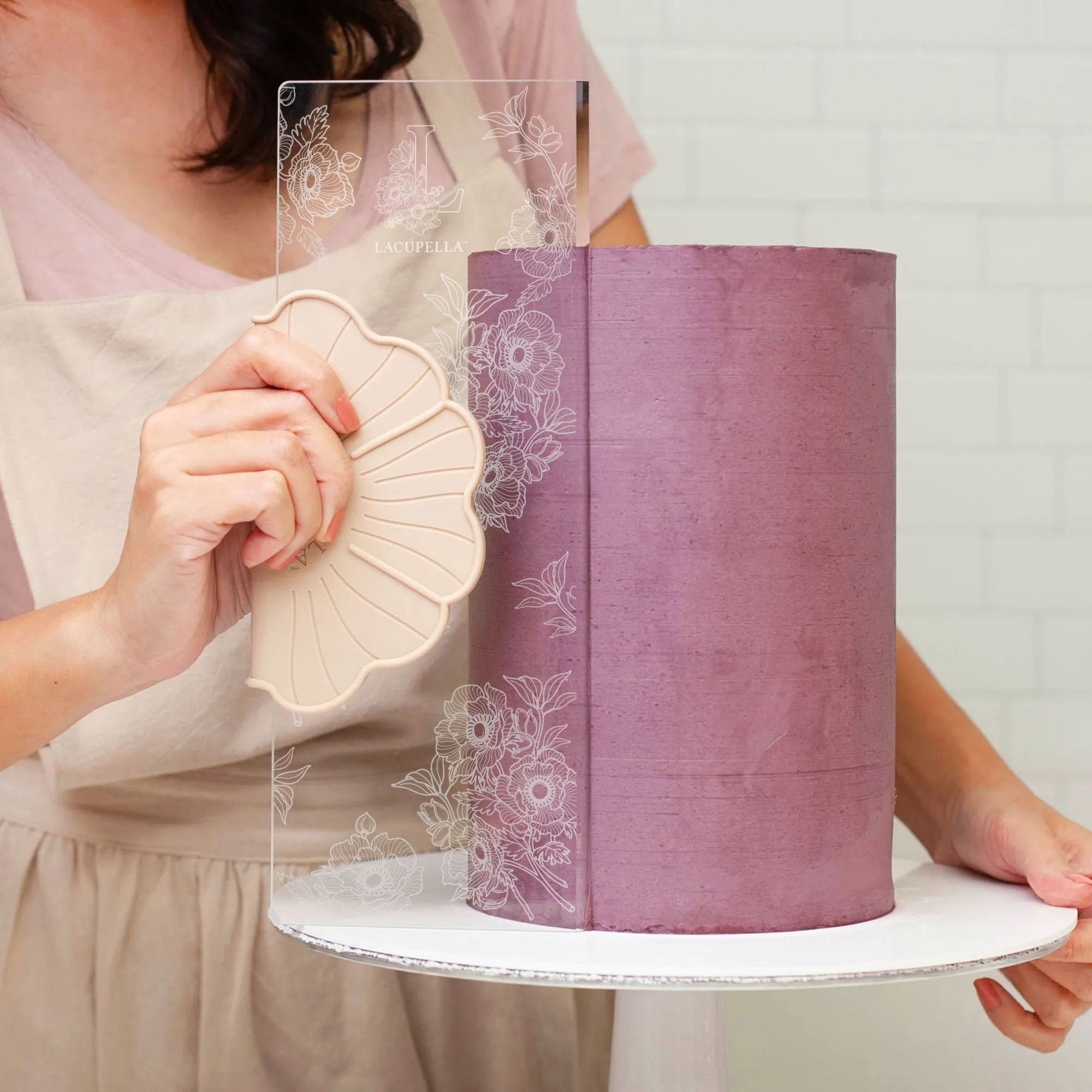Silicone Comfort Grip Flora For Cake Scraper and Comb Pack of 2