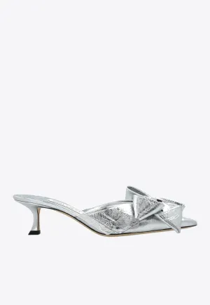 Staz 50 Metallic Leather Mules