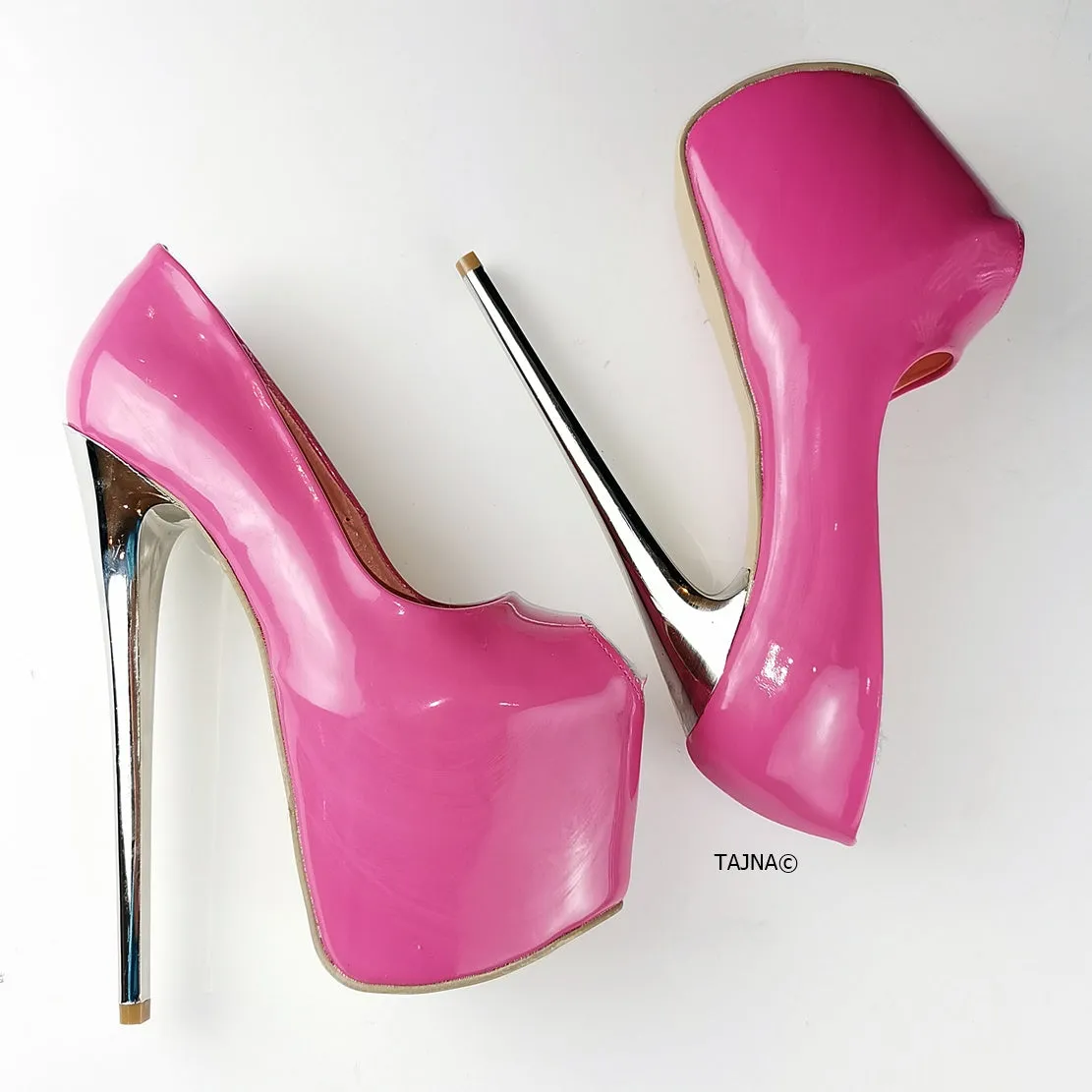 Sugar Pink Fishmouth Peep Toe Heels