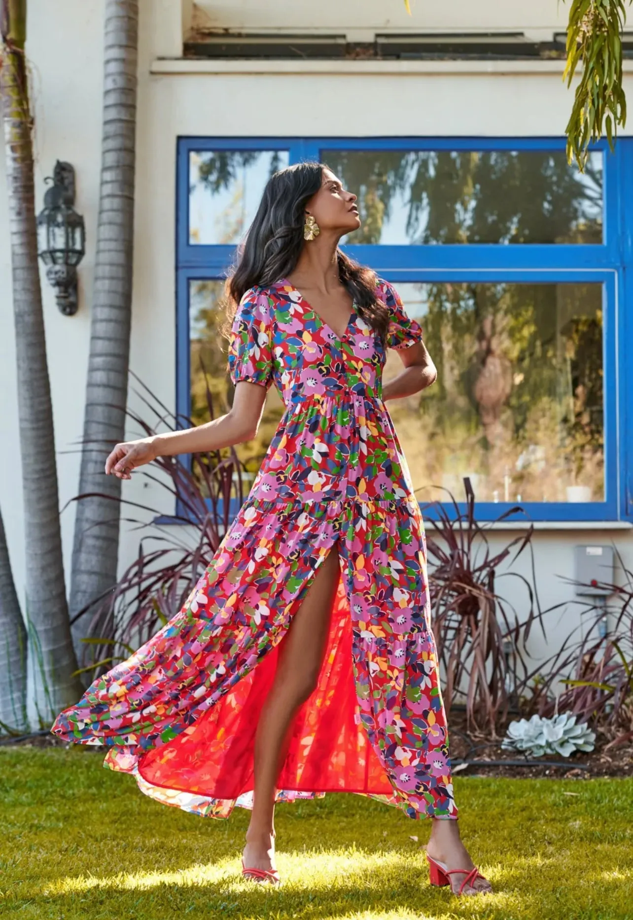 Sweet Soul Monaco Tiered Maxi Dress (Multicolor)