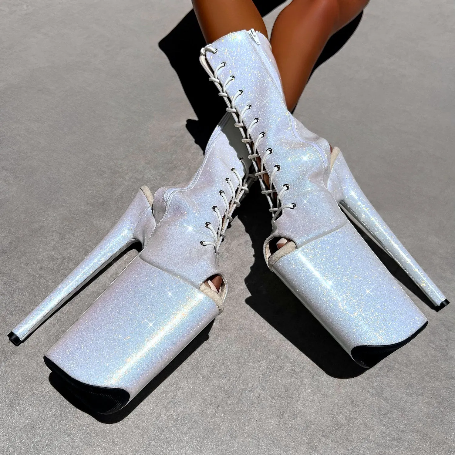 The Glitterati - OHOT Boot - Snow Kween - 9INCH