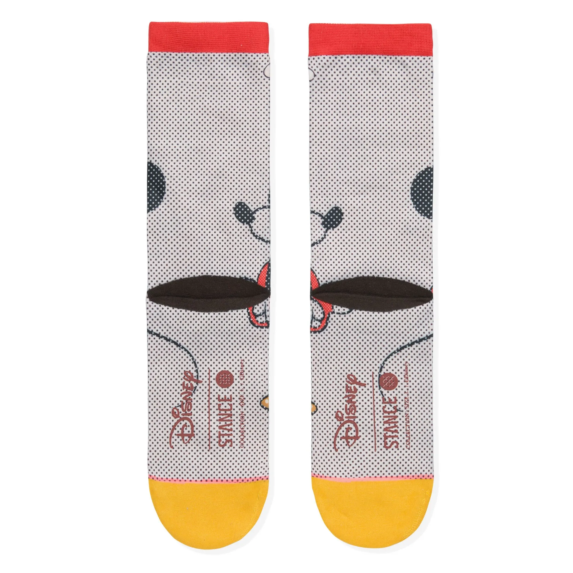 Tick Tock Minnie Socks Girl's - Red/Black/Yellow/White