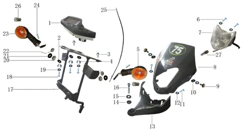 Trail 125 Headlight Front Indicator