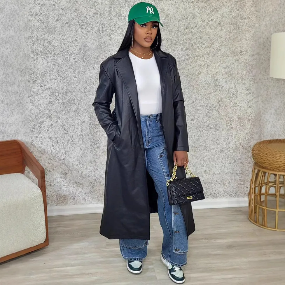 Trendy High-Waisted Button-Patch Wide-Leg Denim Jeans