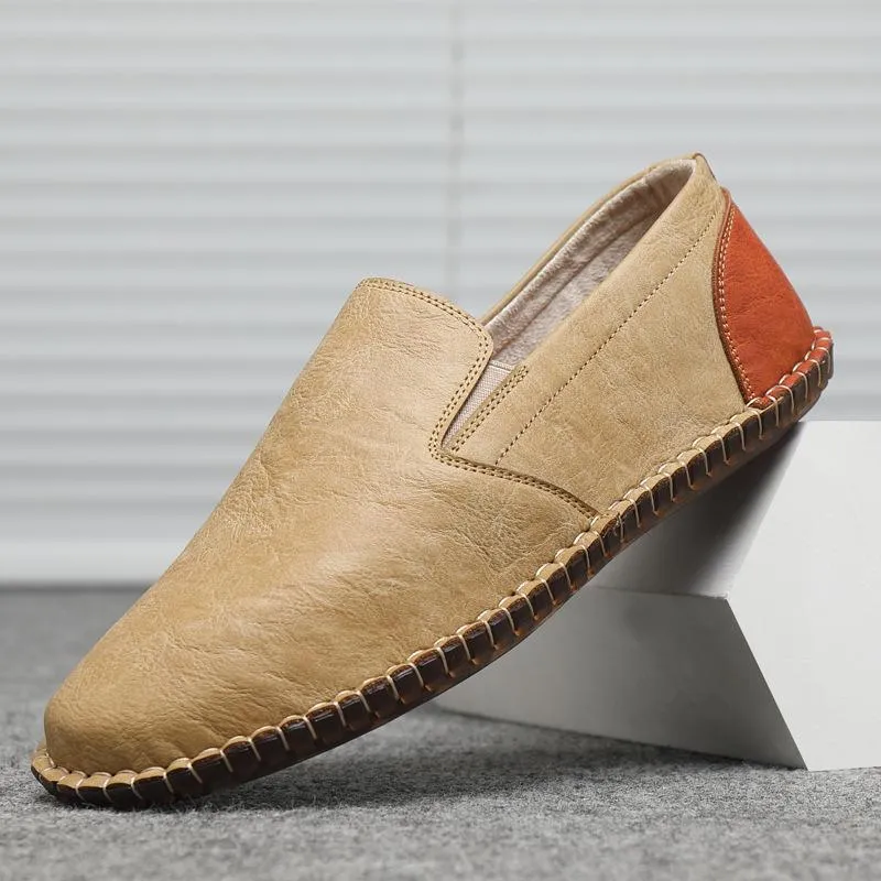UrbanCraft Tan Loafers with black Accent