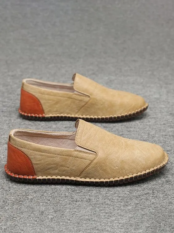 UrbanCraft Tan Loafers with black Accent
