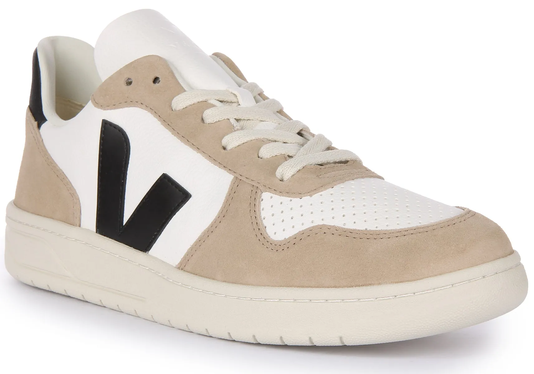 Veja V 10 Chromefree In White Grey For Women