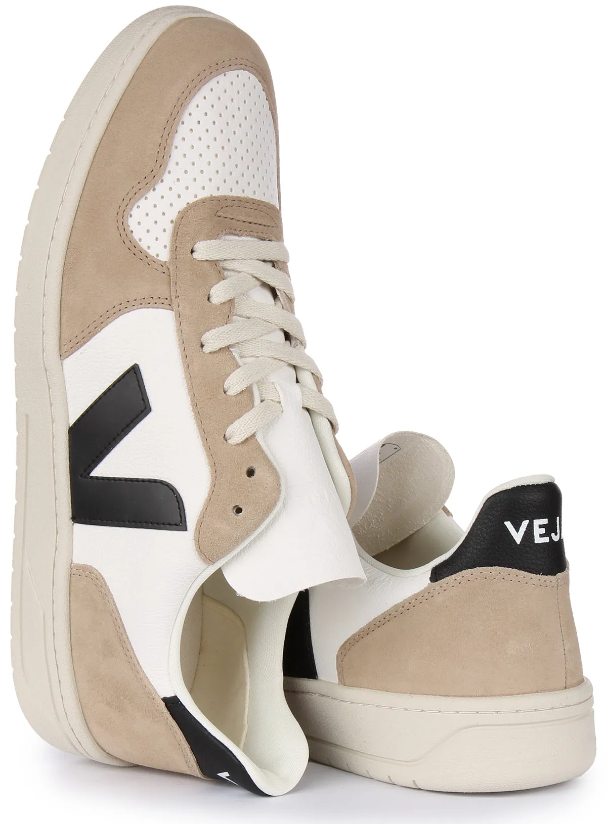 Veja V 10 Chromefree In White Grey For Women