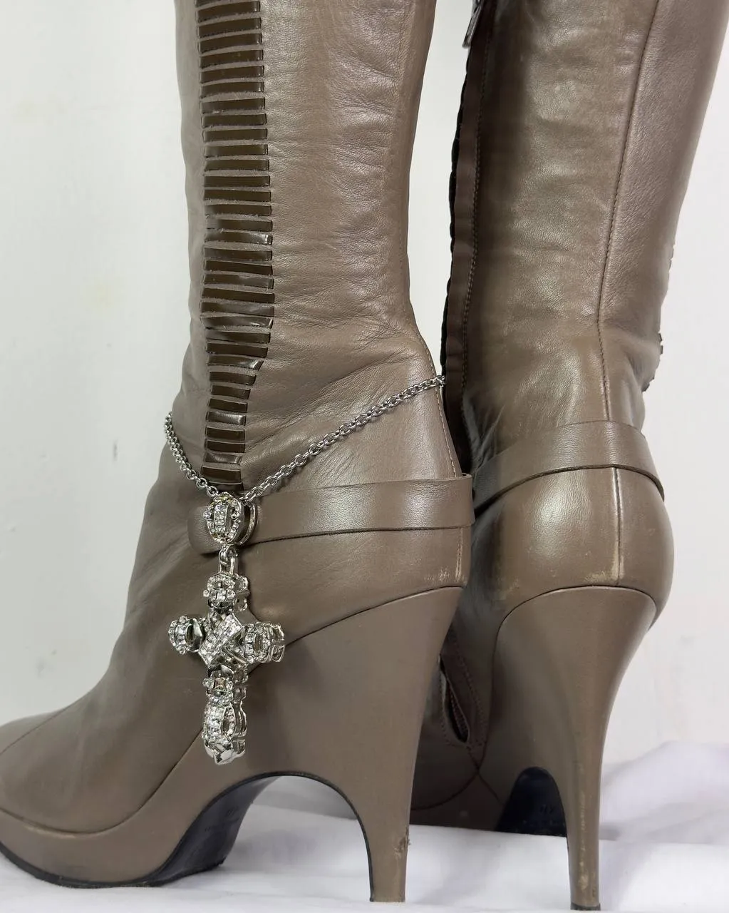 Versace 2008 Vintage Leather Boots 40/40.5