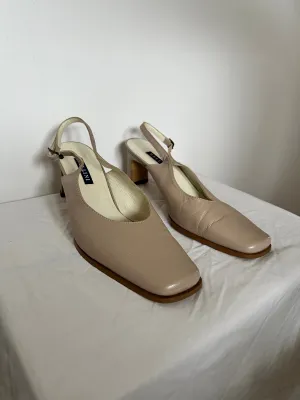 Vintage Bellini Sling Back Leather Heels (US 7 / EU 38)