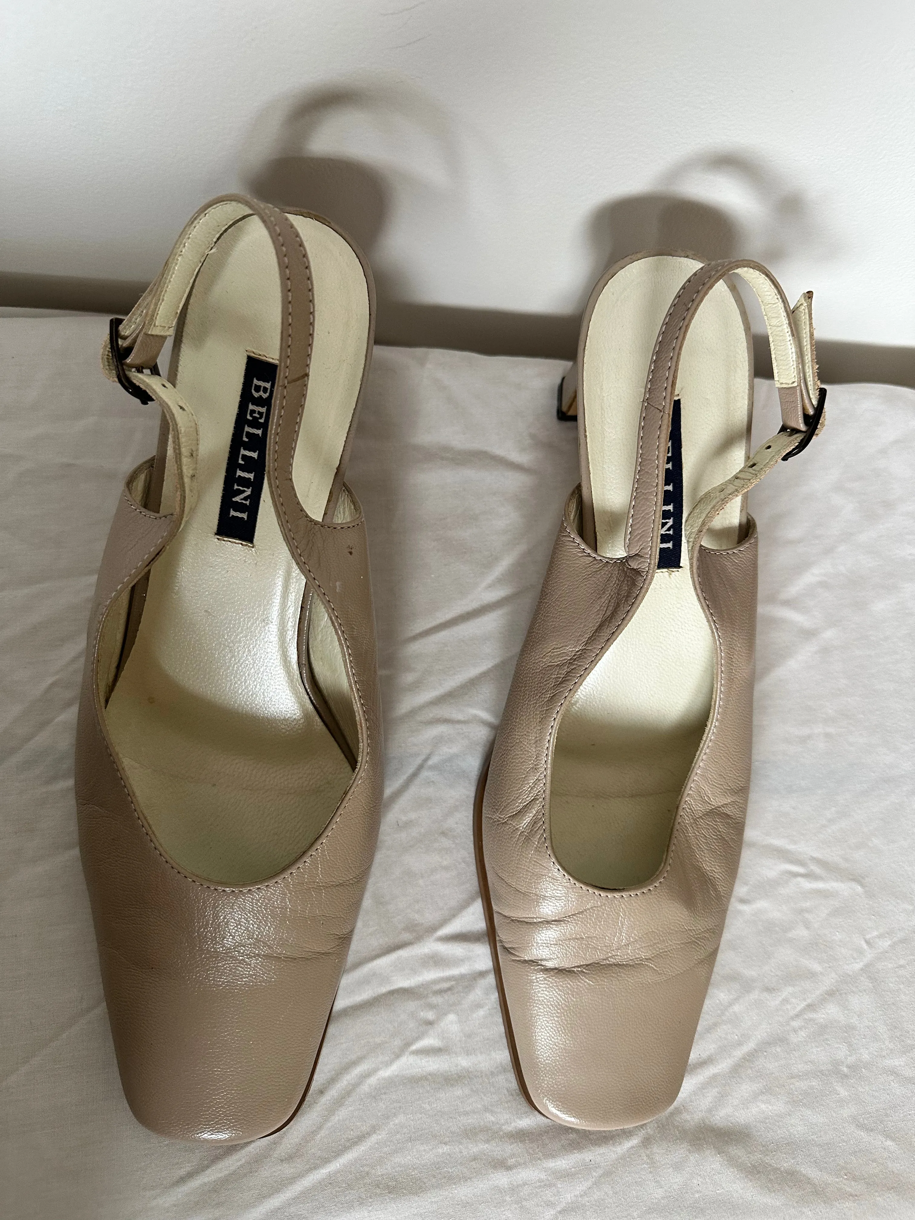 Vintage Bellini Sling Back Leather Heels (US 7 / EU 38)