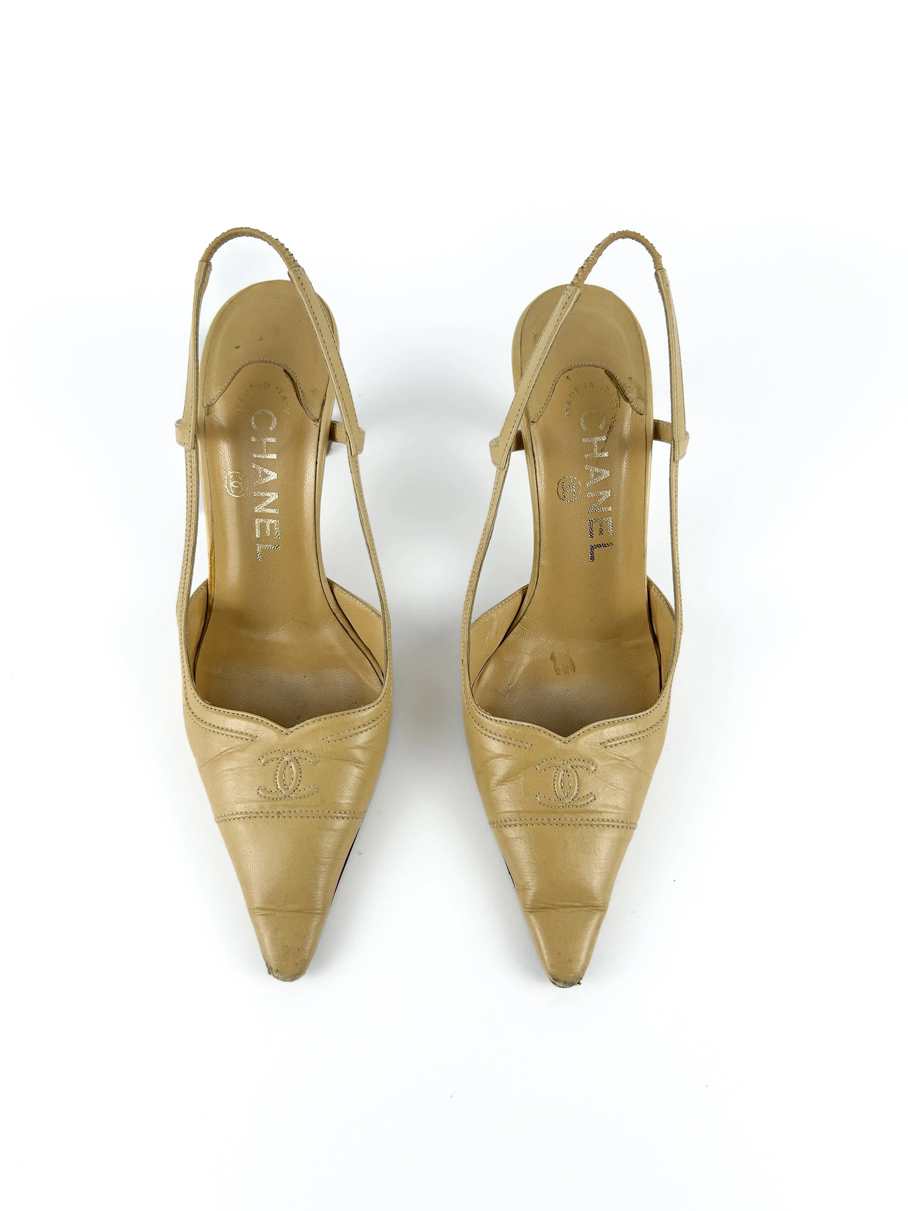 Vintage Chanel Slingback Kitten Heels