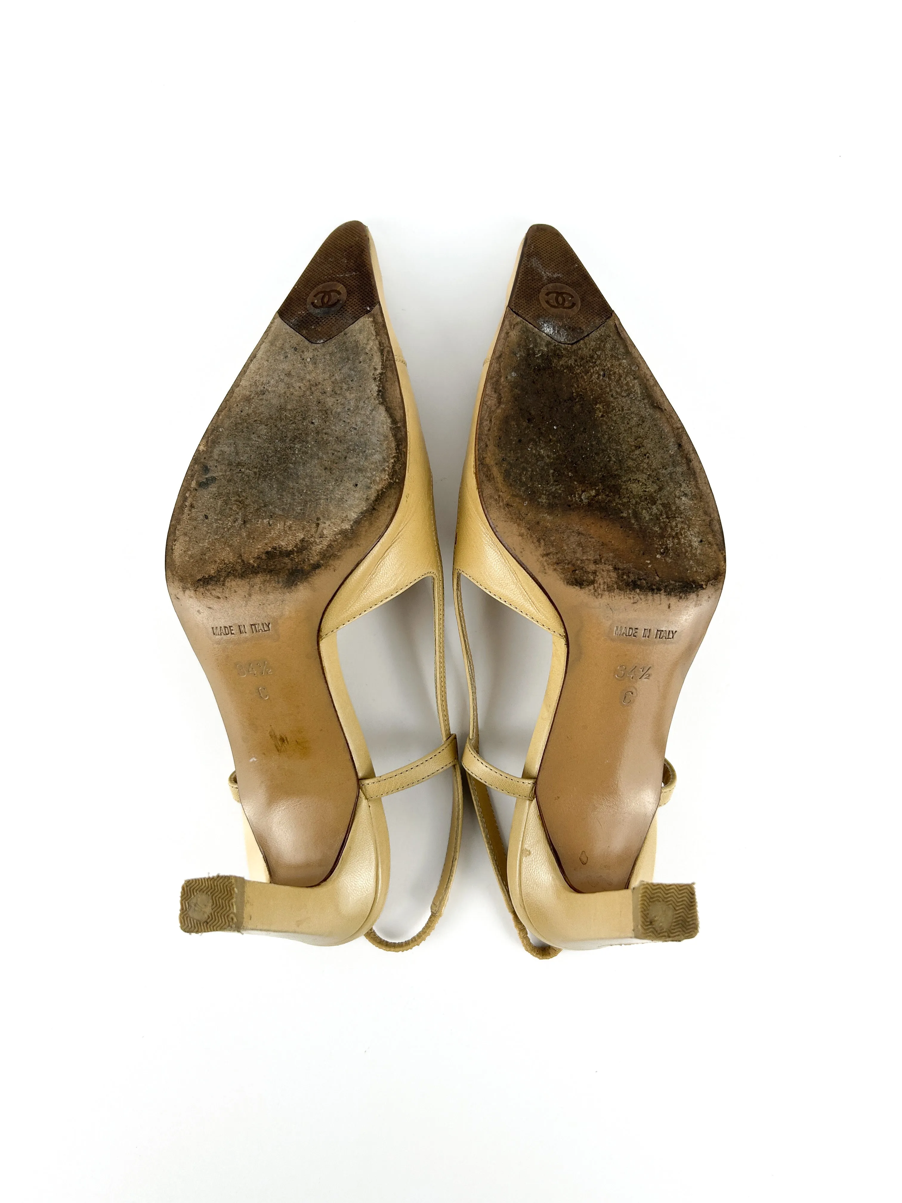 Vintage Chanel Slingback Kitten Heels