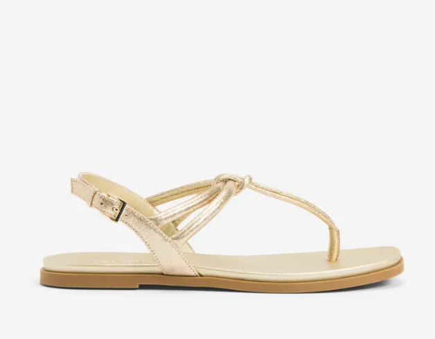 Warren Metallic Knot Flat Sandal