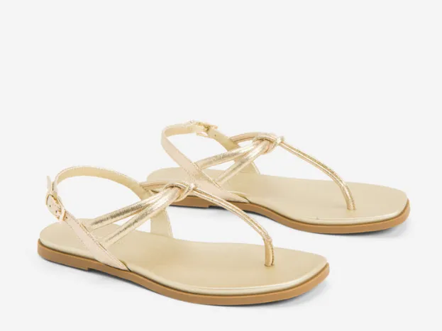 Warren Metallic Knot Flat Sandal