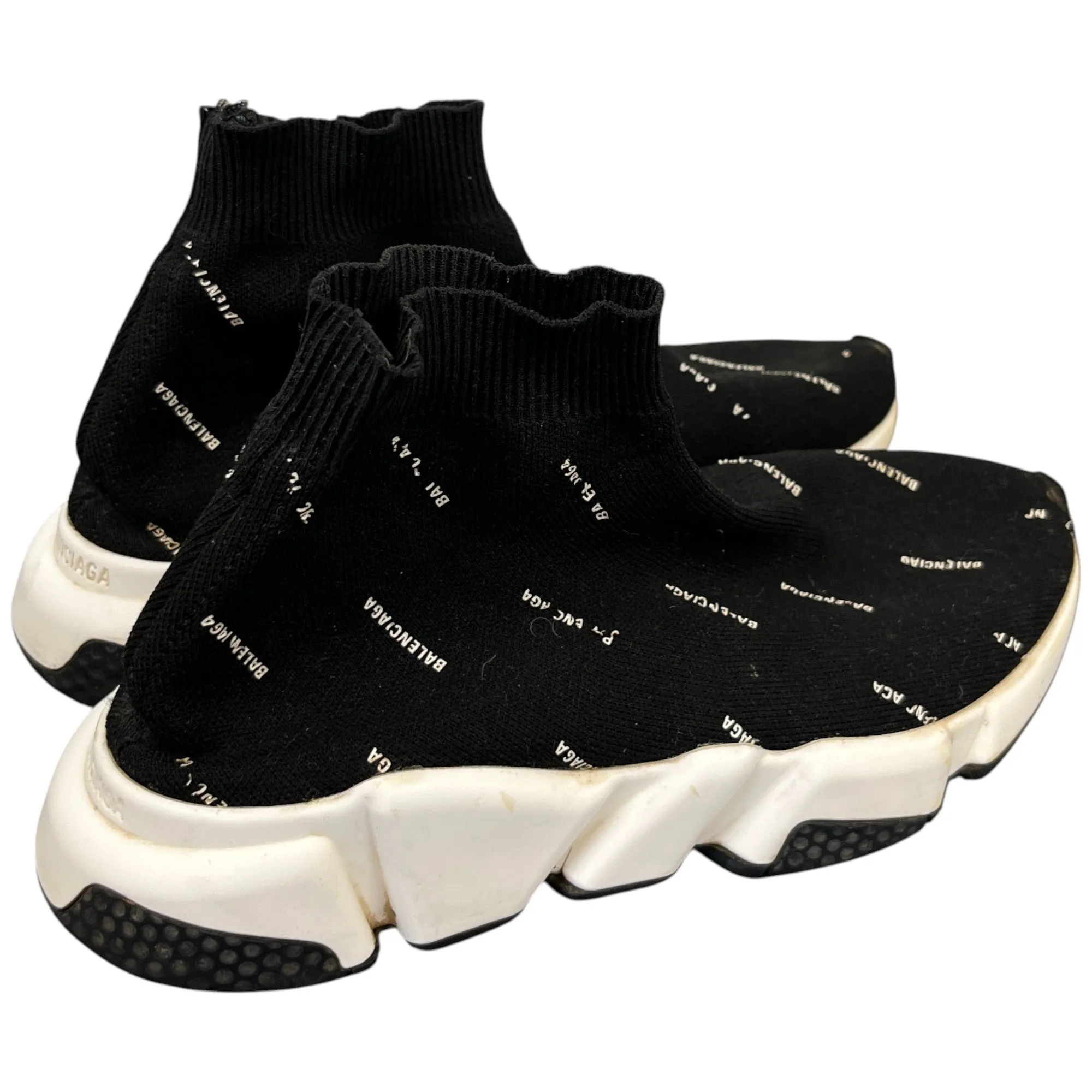 Women's All Over Logo Speed Sock High Trainers Black Size EU 38 / UK 5