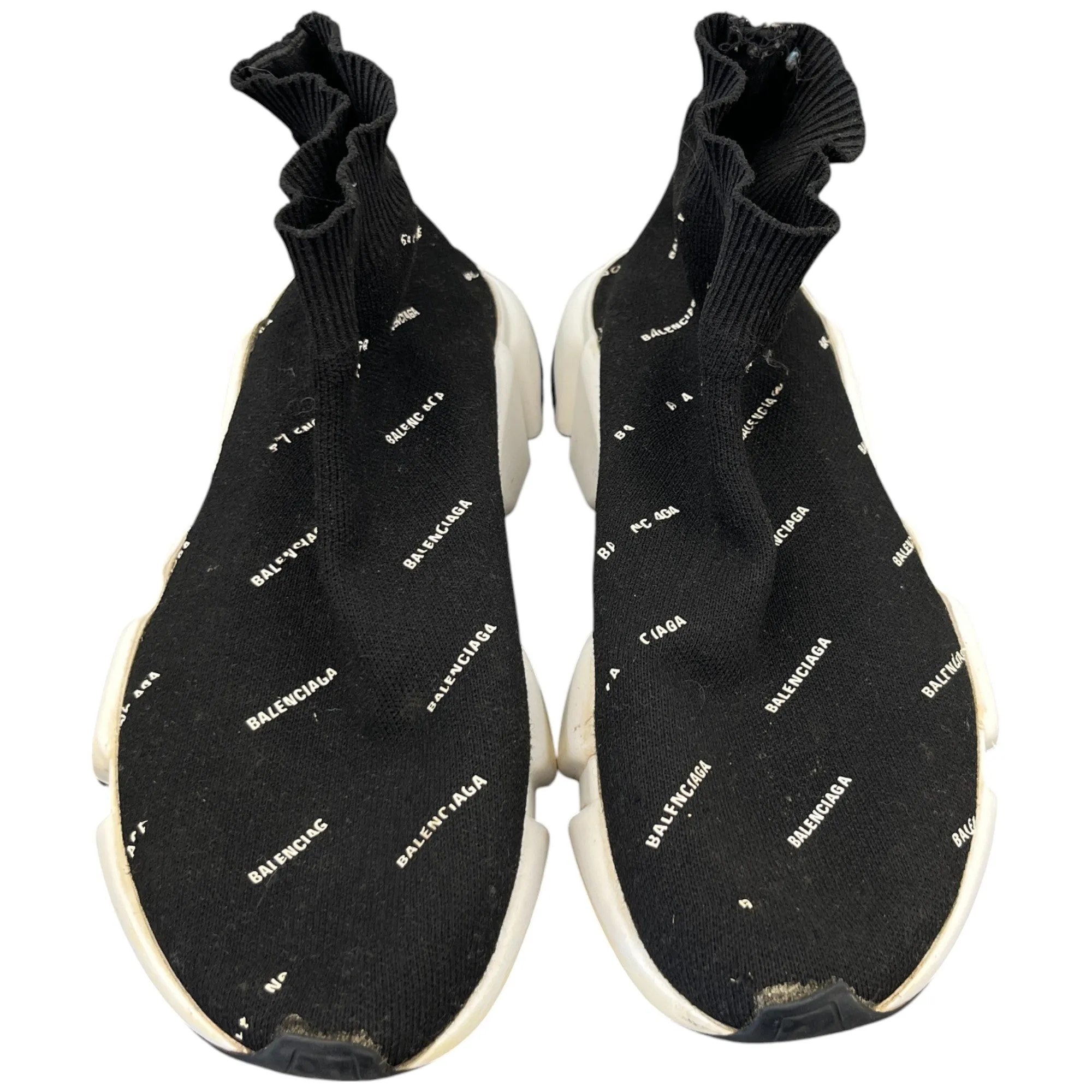 Women's All Over Logo Speed Sock High Trainers Black Size EU 38 / UK 5