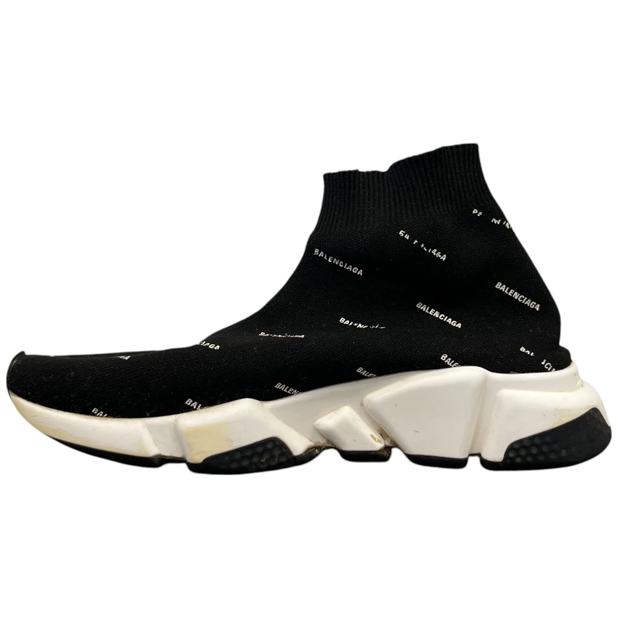 Women's All Over Logo Speed Sock High Trainers Black Size EU 38 / UK 5