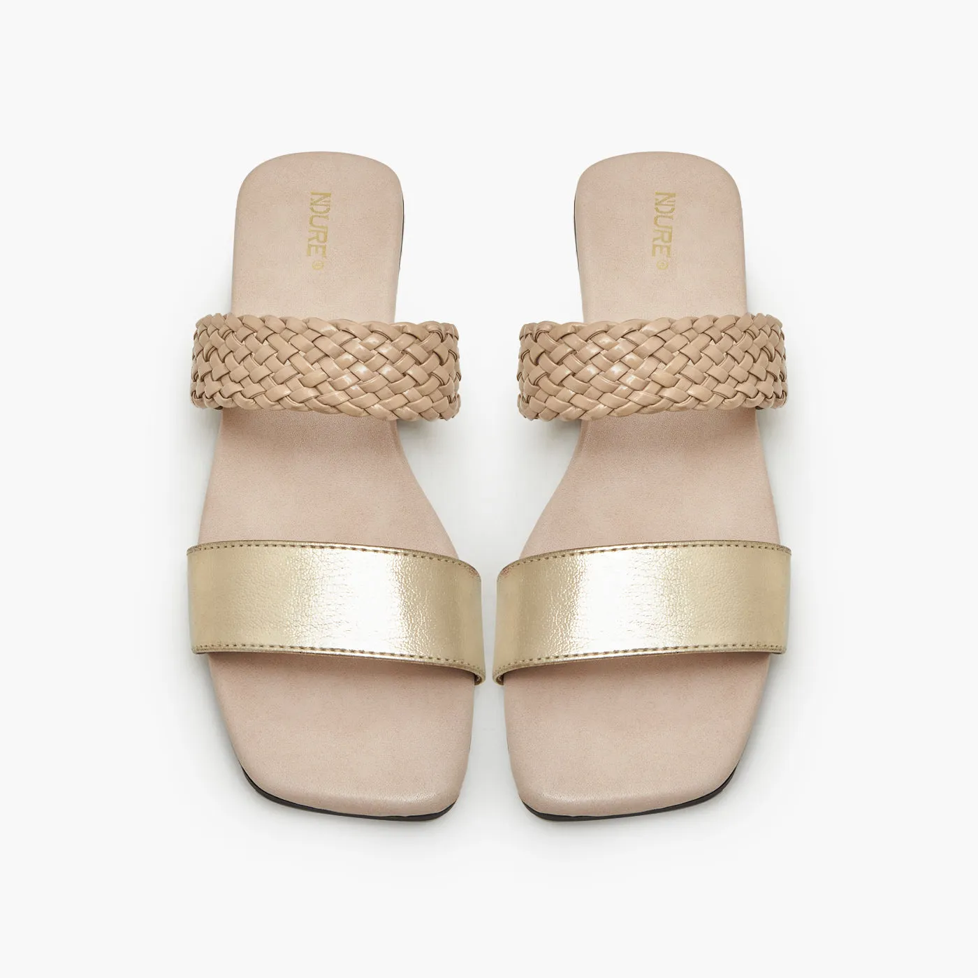 Women's Braided Metallic Flats