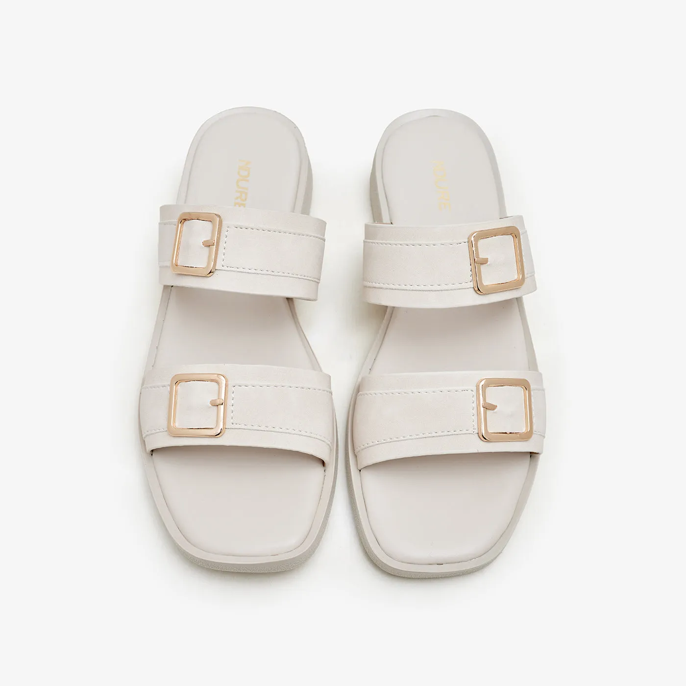 Women's Buckled Slides