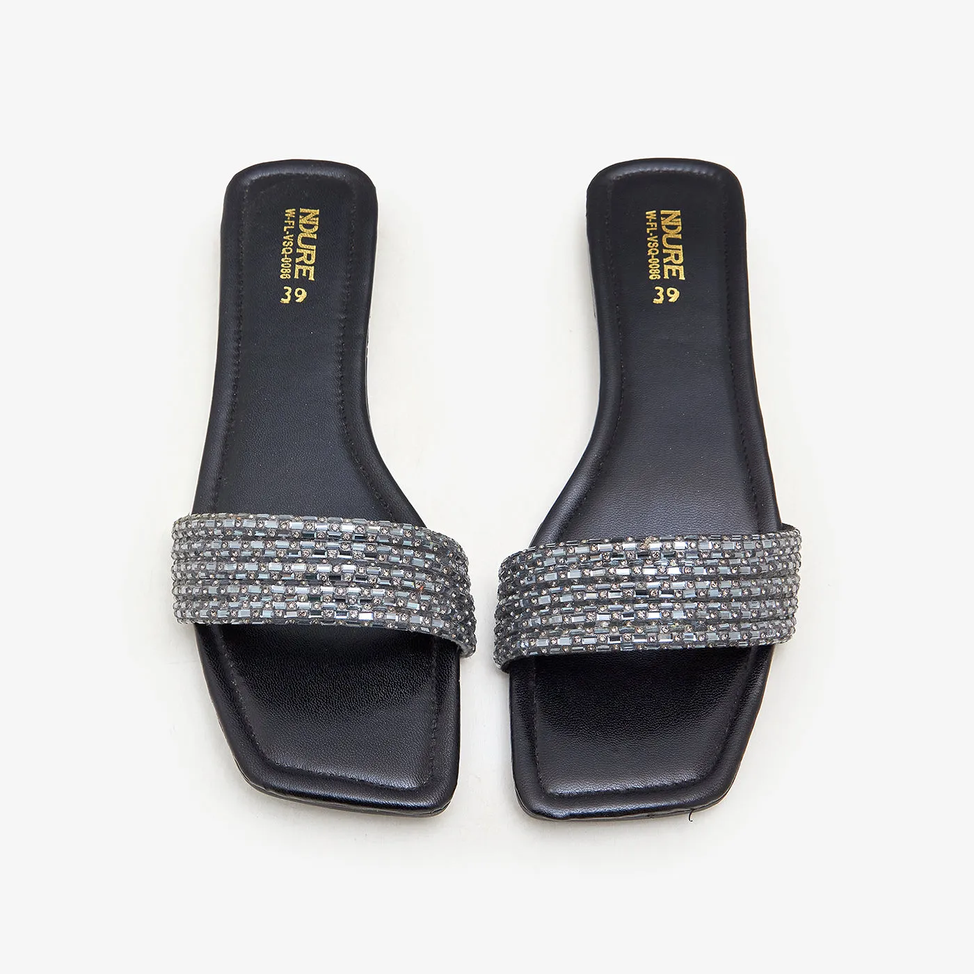 Women's Diamante Flats