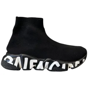 Women's Speed Sock Graffiti High Trainers Black Size EU 37 / UK 4