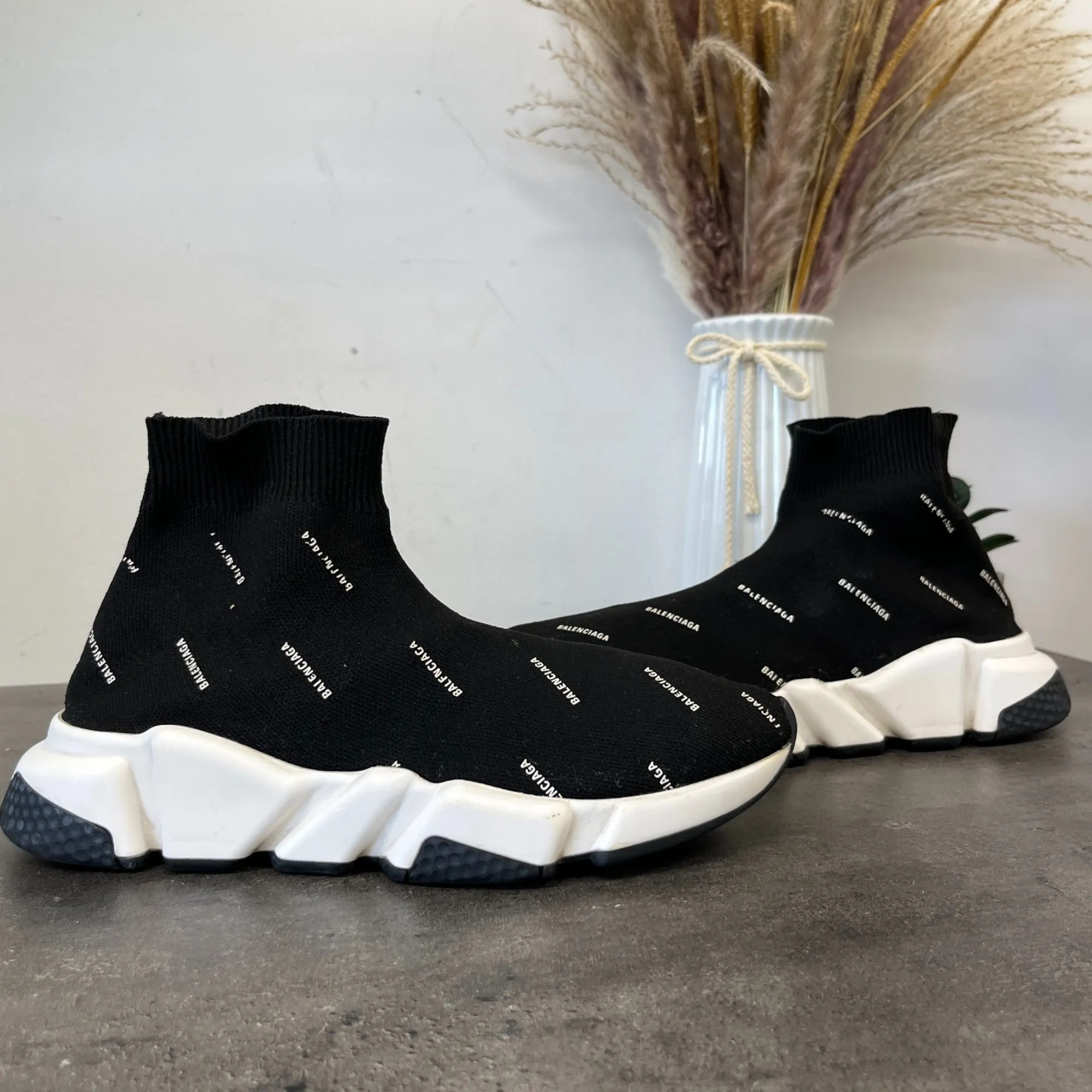 Women's Speed Sock High Trainers Black Size EU 36 / UK 3