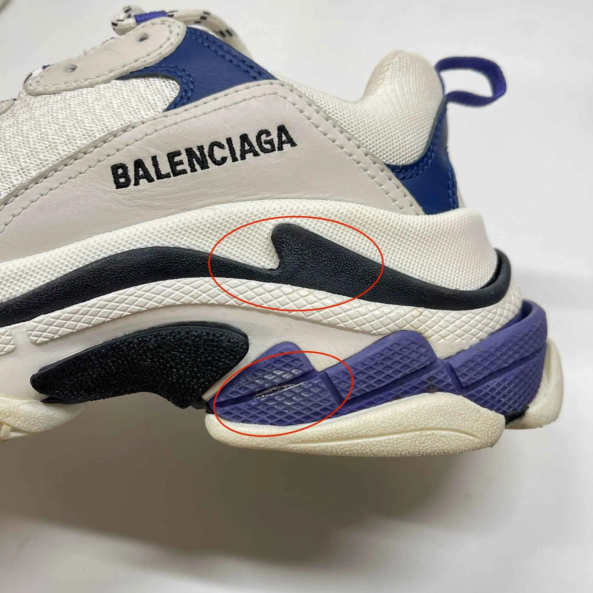 Women's Triple S Low Trainers Purple Size EU 39 / UK 6