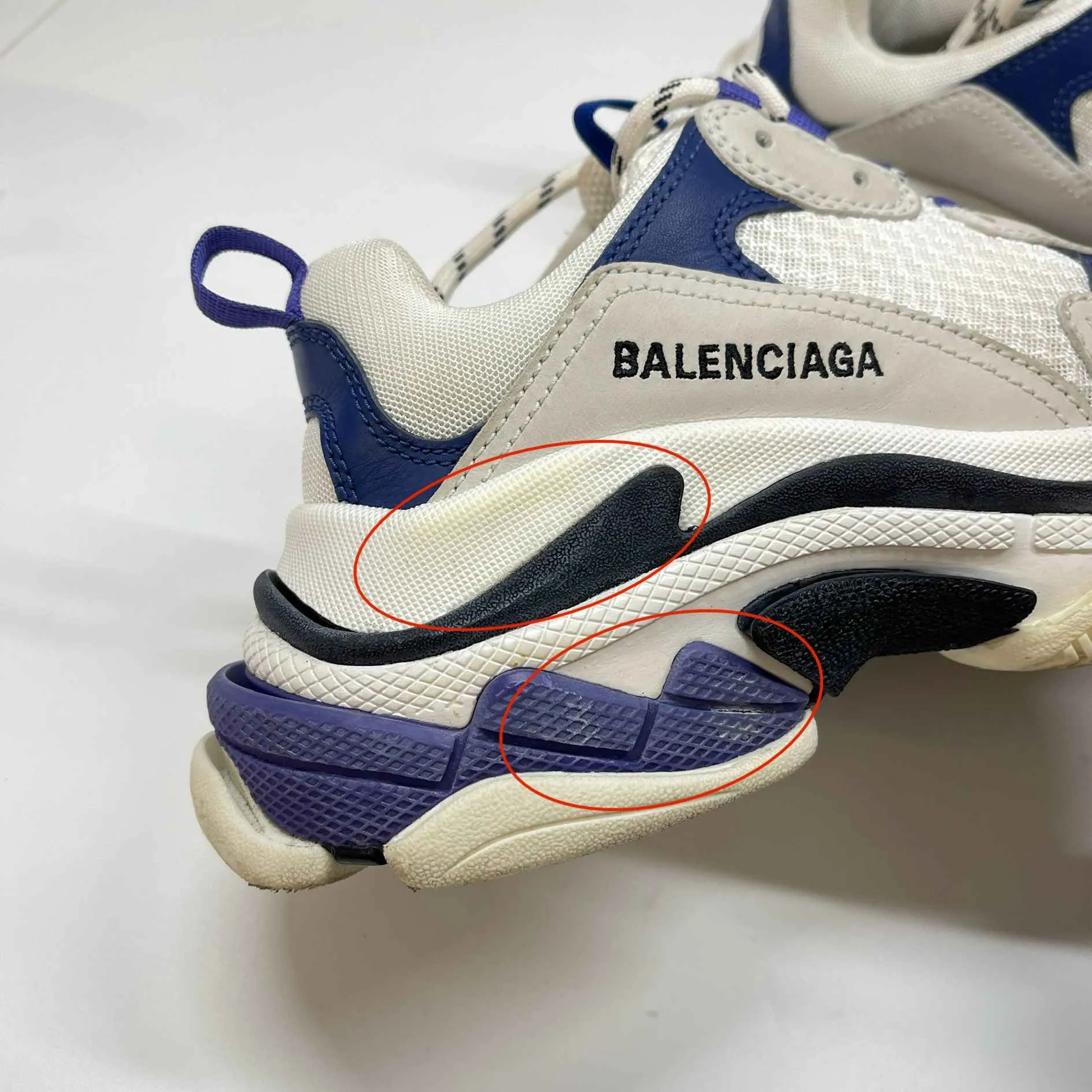 Women's Triple S Low Trainers Purple Size EU 39 / UK 6