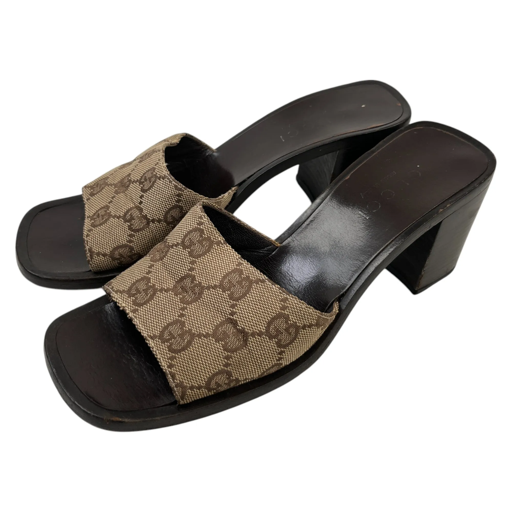 Women's Vintage Gg Supreme Heels Beige Size EU 36 / UK 3