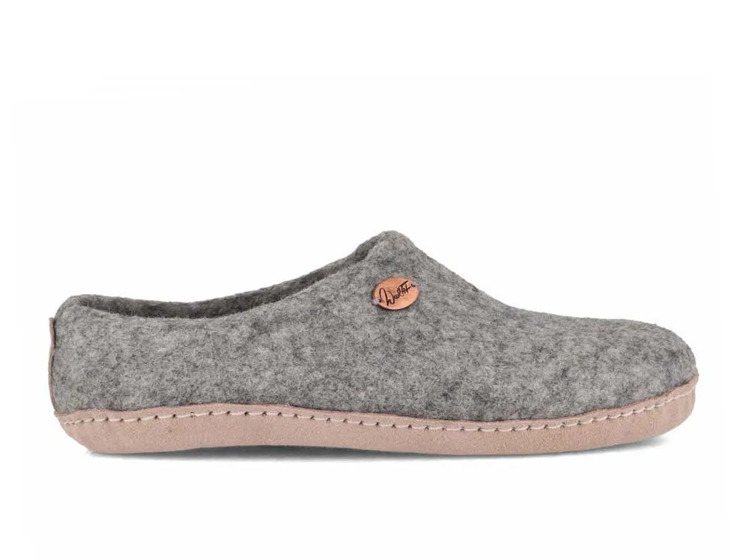 WoolFit® Felt Slippers | Footprint, stone gray