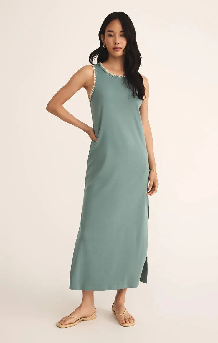 Z SUPPLY Delamer Whipstitch Rib Midi Dress