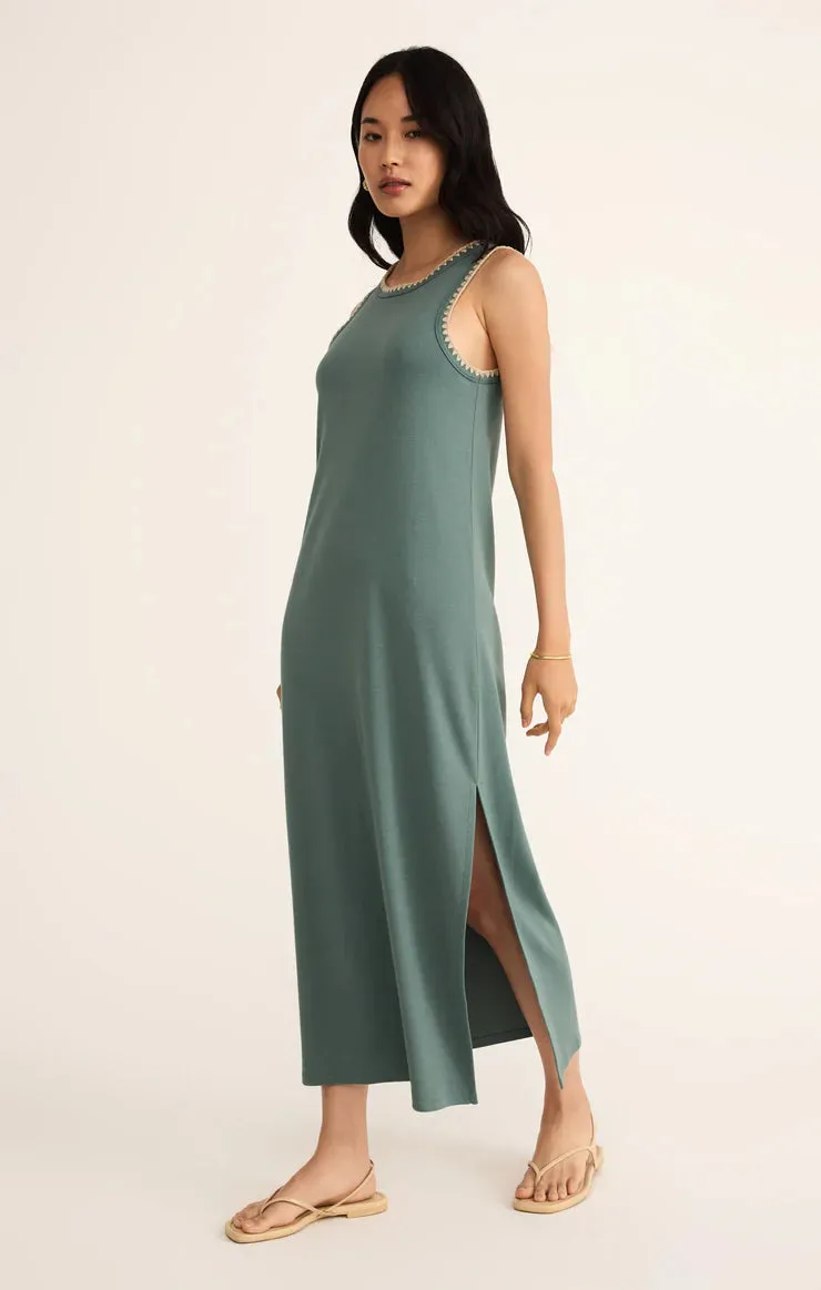 Z SUPPLY Delamer Whipstitch Rib Midi Dress