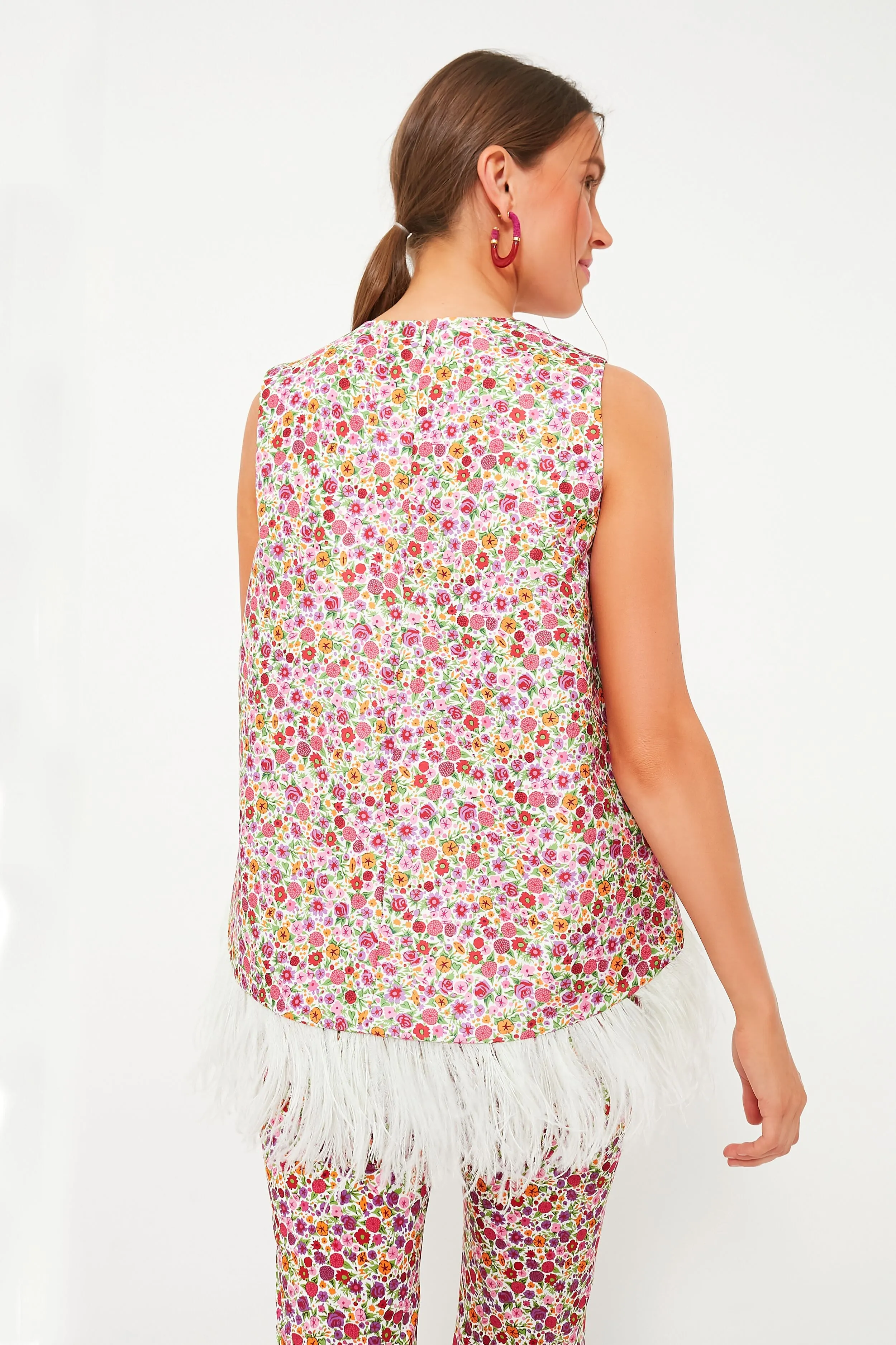Zia La Scala Top with Feathers
